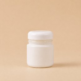 A small white balm jar